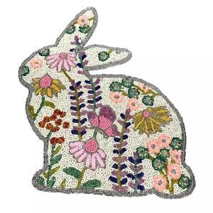 Rachel Zoe Beaded Easter bunny Charger NEW